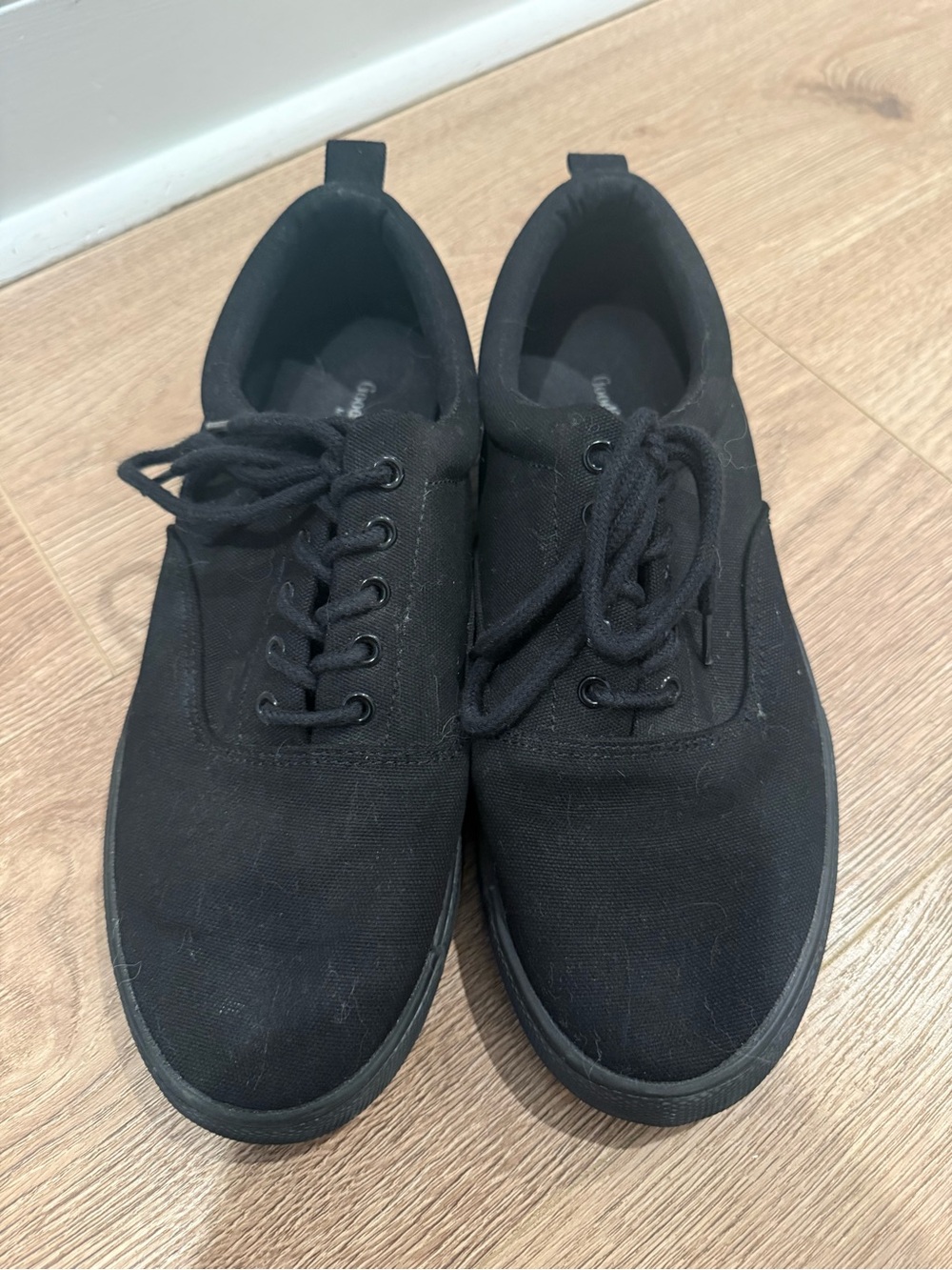 Goodfellow & Co Black Canvas Lace-Up Sneakers